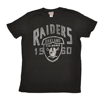 Oakland Raiders Junk Food Black Established Tee Shirt (Adult S)