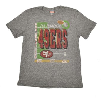 San Francisco 49ers Junk Food Gray Touchdown Tri-Blend Tee Shirt (Adult S)