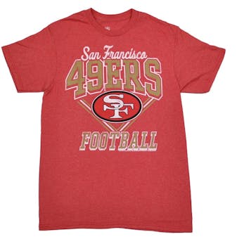 San Francisco 49ers Junk Food Heather Red Gridiron Tee Shirt (Adult S)