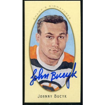 2011/12 Upper Deck Parkhurst Champions Champ's Mini Signatures #27 Johnny Bucyk Autograph