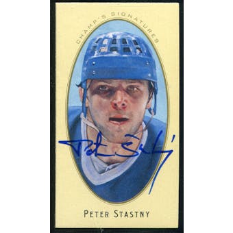 2011/12 Upper Deck Parkhurst Champions Champ's Mini Signatures #43 Peter Stastny Autograph
