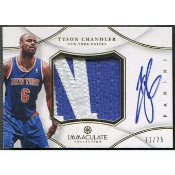 2012/13 Immaculate Collection #TC Tyson Chandler Jumbo Patch Auto #71/75