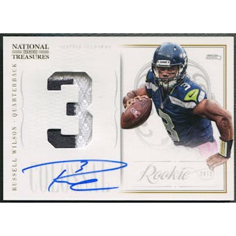2012 Panini National Treasures #20 Russell Wilson Rookie Colossal Patch Auto #13/25