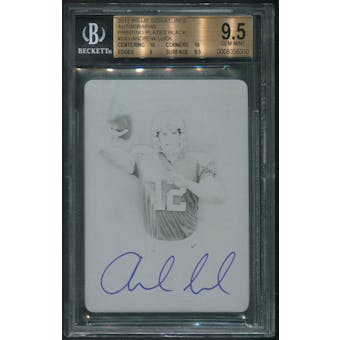 2012 Prime Signatures #243 Andrew Luck Rookie Printing Plate Black Auto #1/1 BGS 9.5