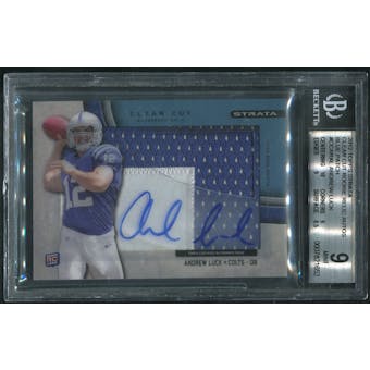 2012 Topps Strata #CCARAL Andrew Luck Clear Cut Rookie Patch Auto #24/75 BGS 9