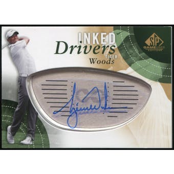 2014 Upper Deck SP Game Used Inked Drivers #IDTW Tiger Woods B Autograph