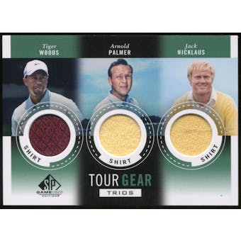 2014 Upper Deck SP Game Used Tour Gear Triple #TG3NWP Jack Nicklaus/Tiger Woods/Arnold Palmer A