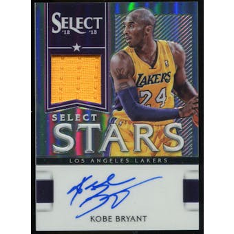 2012/13 Panini Select Select Stars Jersey Autographs Prizms #2 Kobe Bryant 58/99