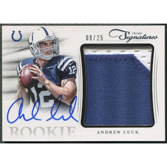 2012 Prime Signatures #12 Andrew Luck Rookie Jumbo Patch Auto #08/25