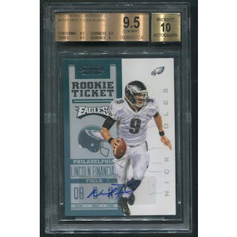2012 Panini Contenders #218A Nick Foles Rookie Auto BGS 9.5