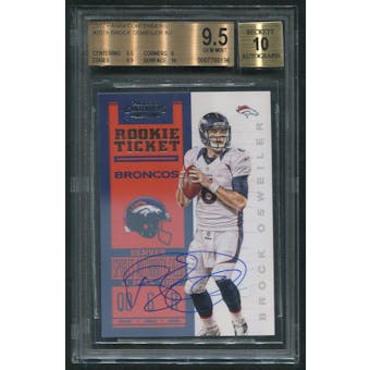 2012 Panini Contenders #207A Brock Osweiler White Jersey Rookie Auto BGS 9.5