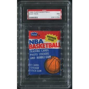 1986/87 Fleer Basketball Wax Pack PSA 7 (NM) *0754
