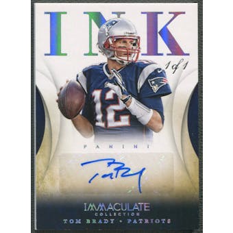2014 Immaculate Collection #2 Tom Brady Ink Platinum Auto #1/1