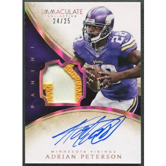 2014 Immaculate Collection #8 Adrian Peterson Veteran Patch Auto #24/25