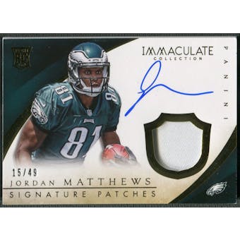 2014 Immaculate Collection #115 Jordan Matthews Rookie Signature Patch Auto #15/49