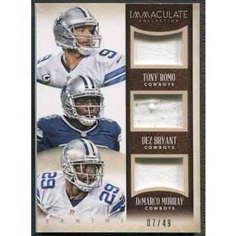 2014 Immaculate Collection #37 DeMarco Murray Dez Bryant Tony Romo Trios Jersey #07/49
