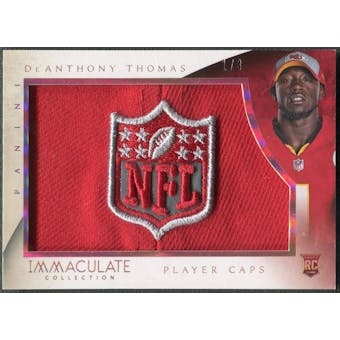 2014 Immaculate Collection #21 De'Anthony Thomas Rookie Player Caps NFL Shield #1/3
