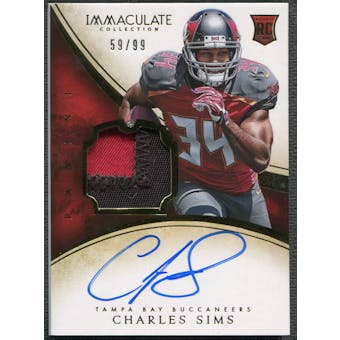 2014 Immaculate Collection #126 Charles Sims Rookie Patch Auto #59/99