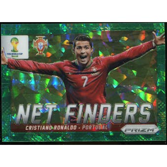 2014 Panini Prizm World Cup Net Finders Prizms Green Crystal #20 Cristiano Ronaldo 19/25