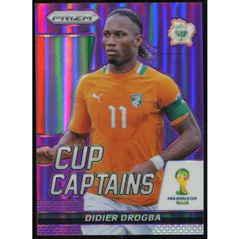 2014 Panini Prizm World Cup Cup Captains Prizms Purple #7 Didier Drogba /99