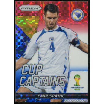 2014 Panini Prizm World Cup Cup Captains Prizms Red White and Blue #9 Emir Spahic