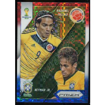 2014 Panini Prizm World Cup World Cup Matchups Prizms Red White and Blue #20 Radamel Falcao Neymar
