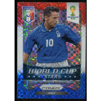 2014 Panini Prizm World Cup World Cup Stars Prizms Red White and Blue #44 Roberto Baggio