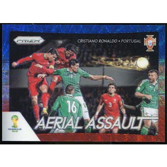 2014 Panini Prizm World Cup Aerial Assault Prizms Blue and Red Wave #1 Cristiano Ronaldo