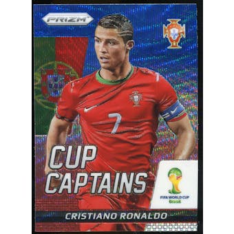2014 Panini Prizm World Cup Cup Captains Prizms Blue and Red Wave #5 Cristiano Ronaldo