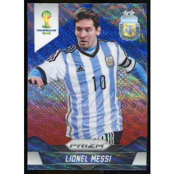2014 Panini Prizm World Cup Prizms Blue and Red Wave #12 Lionel Messi