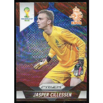 2014 Panini Prizm World Cup Prizms Blue and Red Wave #27 Jasper Cillessen
