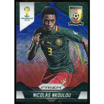 2014 Panini Prizm World Cup Prizms Blue and Red Wave #37 Nicolas Nkoulou