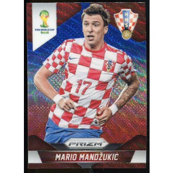 2014 Panini Prizm World Cup Prizms Blue and Red Wave #120 Mario Mandzukic