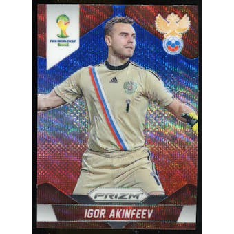 2014 Panini Prizm World Cup Prizms Blue and Red Wave #162 Igor Akinfeev