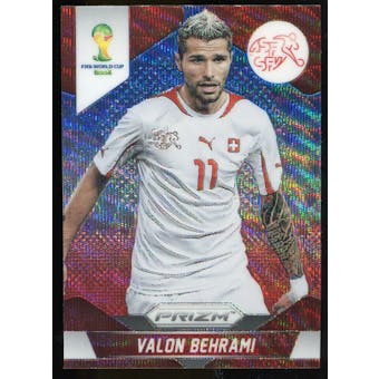 2014 Panini Prizm World Cup Prizms Blue and Red Wave #187 Valon Behrami