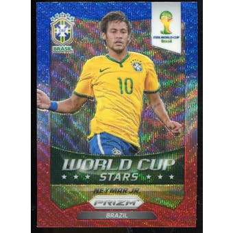 2014 Panini Prizm World Cup World Cup Stars Prizms Blue and Red Wave #7 Neymar