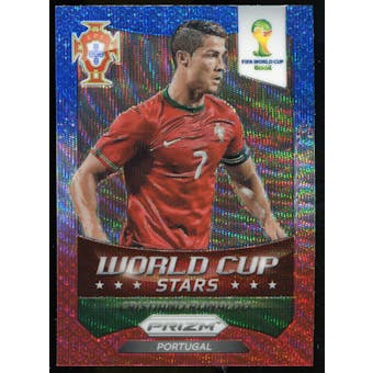 2014 Panini Prizm World Cup World Cup Stars Prizms Blue and Red Wave #28 Cristiano Ronaldo