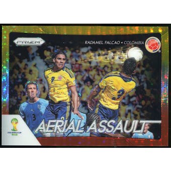 2014 Panini Prizm World Cup Aerial Assault Prizms Yellow and Red Pulsar #5 Radamel Falcao