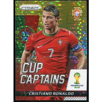 2014 Panini Prizm World Cup Cup Captains Prizms Yellow and Red Pulsar #5 Cristiano Ronaldo