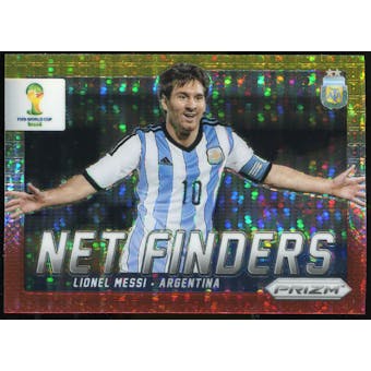 2014 Panini Prizm World Cup Net Finders Prizms Yellow and Red Pulsar #2 Lionel Messi