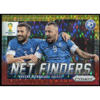 2014 Panini Prizm World Cup Net Finders Prizms Yellow and Red Pulsar #13 Kostas Mitroglou