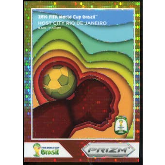 2014 Panini Prizm World Cup World Cup Posters Prizms Yellow and Red Pulsar #10 Rio de Janeiro