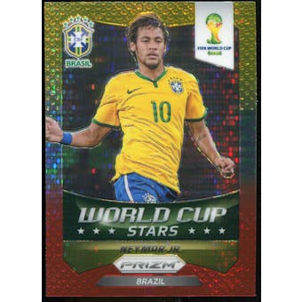 2014 Panini Prizm World Cup World Cup Stars Prizms Yellow Red Pulsar #7 Neymar