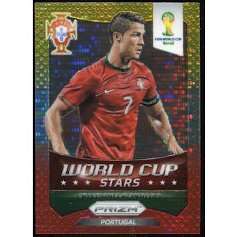2014 Panini Prizm World Cup World Cup Stars Prizms Yellow Red Pulsar #28 Cristiano Ronaldo