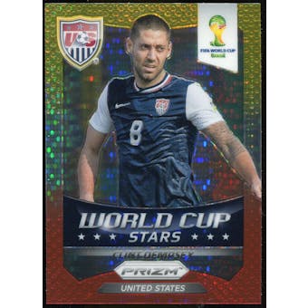 2014 Panini Prizm World Cup World Cup Stars Prizms Yellow Red Pulsar #38 Clint Dempsey