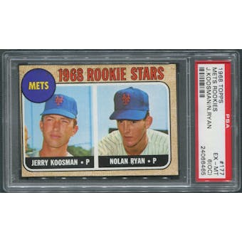 1968 Topps Baseball #177 Nolan Ryan Rookie PSA 6 (EX-MT) (OC) *6465