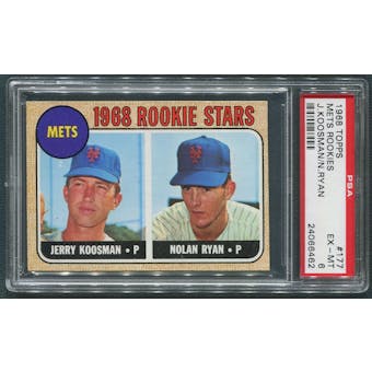 1968 Topps Baseball #177 Nolan Ryan Rookie PSA 6 (EX-MT) *6462