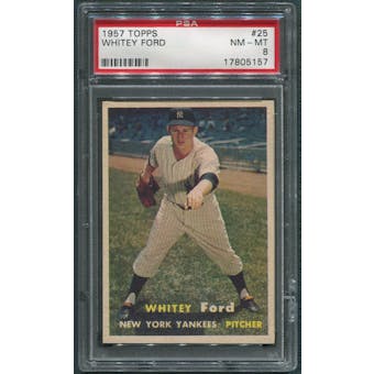 1957 Topps Baseball #25 Whitey Ford PSA 8 (NM-MT) *5157
