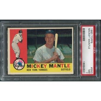 1960 Topps Baseball #350 Mickey Mantle PSA 7 (NM) *4621