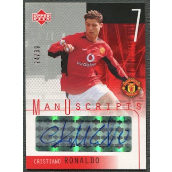 2003 Upper Deck Manchester United #R Cristiano Ronaldo ManUscripts Red Auto #24/39